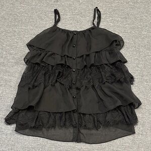 RIVER ISLAND Layered Lace Tank Top